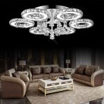 Senderpick - plafonnier led cristal 88w dimmable lamps 78cm warm light cool light, chandelier pendentifs ...