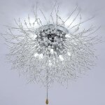 Goeco - jamais utilise] plafonnier led cristal, lustres de feu d'artifice modernes, luminaire plafonnier ...