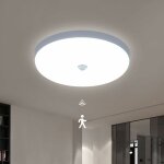 Plafonnier led avec détecteur de mouvement, 30w 6600k lampe de plafond moderne lumière blanche froide, ... Plafonnier led avec détecteur de mouvement, 30w 6600k lampe de plafond moderne lumière blanche froide, ...