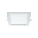 Ecolux - plafonnier led encastrable extra - plat carr 18w 1620lm 160 ip40 205mmx205mm blanc - blanc ...
