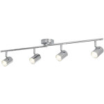 Plafonnier lampe de plafond spot de salle � manger lampe de salon, 4 flammes spots mobiles, m�tal chrom�, ...