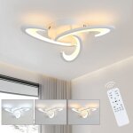 Goeco - plafonnier led, luminaire plafonnier 36w 3240lm, lampe de plafond design shamrock pour chambre ...