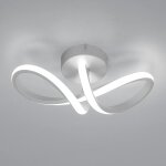 Goeco - plafonnier led moderne, luminaire plafonnier courbe 20w 2500lm, plafonnier de plafond pour salon ...