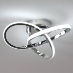 Plafonnier led moderne, luminaire plafonnier noir 30w 3375lm, lampe de plafond en forme de fleur pour ...