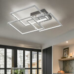 Plafonnier plafonnier led plafonnier moderne salon, brillant, 1x led 25w 2200lm 3000k, lxlxh 48x8, 5x48 ...