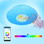 Plafonnier led musique plafonnier chambre, effet ciel toil, avec haut - parleur bluetooth, contrle ...