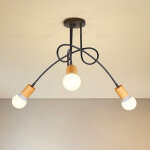 Axhup - plafonnier lustre vintage led lampe de plafond luminaire eclairage dcor pour salon chambre (3 ...