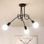 Axhup - plafonnier lustre vintage led lampe de plafond luminaire eclairage dcor pour salon chambre (3 ...