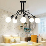 Axhup - plafonnier lustre vintage led lampe de plafond luminaire eclairage dcor pour salon chambre (5 ...
