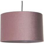 Plafonnier en m�tal abat - jour velours rose, 1xe27, max. 40 �38x24 cm, c�ble:100 cm