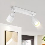 Plafonnier plafonnier moderne 2 ampoules : spots de plafond pivotants gu10 plafonnier spot lampe de cuisine ...