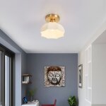 Plafonniers modernes abat - jour en verre parapluie blanc �clairage suspendu de plafond contemporain ...