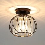 Plafonnier moderne en cristal led lustre luminaires , lampe de plafond e27 pour cuisine couloir salles ...