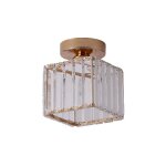 Plafonnier moderne lustre abat - jour en cristal et mtal led suspension luminaire clairage e27 lampe ...