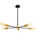 Plafonnier moderne noir lampe de plafond rtro luminaire plafonnier intrieur en mtal lustre simple ...