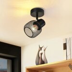 Gbly - plafonnier noir 1 flamme - plafonnier mtal lampe de couloir vintage orientable 330projecteur ...