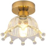 Kcvv - plafonnier nordique en cristal simple, luminaire de plafond pour hall d'entrée, chambre à coucher, ... Kcvv - plafonnier nordique en cristal simple, luminaire de plafond pour hall d'entrée, chambre à coucher, ...