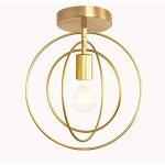 Plafonnier rtro industrielle en mtal, diy lustre fer dor boules 360rgble lampe suspension luminaire ...