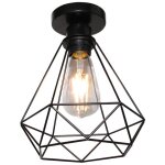 Norcks - plafonnier rétro lampe de plafond vintage luminaire plafonnier cage en métal pour couloir escalier ... Norcks - plafonnier rétro lampe de plafond vintage luminaire plafonnier cage en métal pour couloir escalier ...