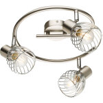 Etc - shop - plafonnier salon salle � manger cocarde spot lumi�re chrome cage spot mobile