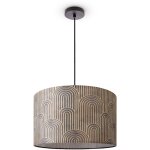 Paco home - plafonnier salon table � manger abat - jour tissu moderne abstrait lampe � suspension - noir, ...