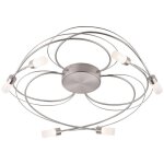 Paul neuhaus - plafonnier salon variateur plafonnier chambre lampe cuisine, m�tal argent�, simply dim, ...