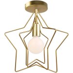 Plafonnier moderne dor� avec abat - jour rotatif ? lustre �toile pour cuisine, salle � manger, caf� ? ...