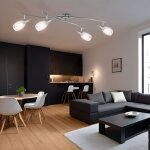 Plafonnier spot lampe de salon lampe de salle  manger lampe de couloir, verre mtal nickel mat chrome, ...