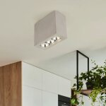 Plafonnier spot de plafond 3 ampoules spot led lampe de salon lampe de couloir gris b�ton 6, 6 watts ...