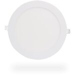 Ecolux - plafonnier de surface led 12w rond extra plat ?300mm - blanc chaud 3000k
