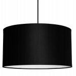 Plafonnier suspendu grand abat - jour noir led 35cm