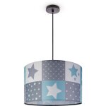 Paco home - plafonnier suspension chambre enfant abat - jour tissu rond color bb e27 lampe  suspension ...