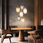 Globo - suspension - devin - multicolore - verre - � 47cm - e14 -