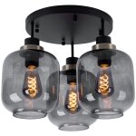 Plafonnier plafonnier table � manger noir lampe de couloir lampe design 3 flammes abat - jour en verre ...