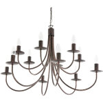 Plafonnier traditionnel suspendu, bougeoir, noir, vieil or, lumen old 710 / 12