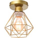 Comely - plafonnier vintage industriel, douille e27, cage en métal rétro, luminaire de plafond suspendu, ... Comely - plafonnier vintage industriel, douille e27, cage en métal rétro, luminaire de plafond suspendu, ...