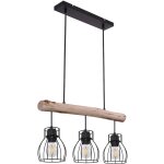 Plafonnier vintage pendule lampe cage design salon salle � manger poutre en bois luminaire suspendu globo ...