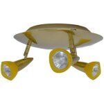 Plafonnier xelux laiton brossé 3 spots orientables 50w Plafonnier xelux laiton brossé 3 spots orientables 50w