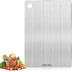 Planche � d�couper en titane, yamato titanium, planche a decouper inox pour la cuisine, pour la viande, ...