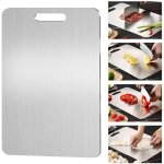 Planche � d�couper en titane, yamato titanium, planche a decouper inox pour la cuisine, pour la viande, ...