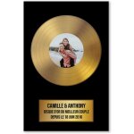 Plaque aluminium réplique disque d'or personnalisable avec photo 20 x 30 cm Plaque aluminium réplique disque d'or personnalisable avec photo 20 x 30 cm
