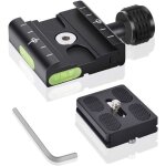 Plaque d'attache rapide universal, 50mm plateau rapide qr plate en alliage d'aluminium niveau � bulle ...