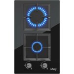 Iseasy - plaque de cuisson gaz 2 feux, plaque gaz 2 foyers, table de cuisson  gaz encastrable, gaz naturel ...