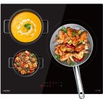 Comfee - plaque de cuisson induction 3 zones - 3 feux - 3 boosters - 7200w - l59 x p52 cm cih721t278k0 ...