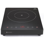 Plaque de cuisson � induction portable tactile, 1 zone de cuisson, black line, diam�tre 22 cm, 2000 w ...