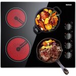 Plaque de cuisson en vitrocramique - cuisinire lectrique de 60 cm, table de cuisson en verre non poli ...