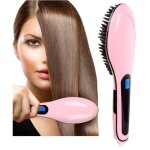 Plaque �lectrique ionique lcd, brosse � cheveux lisse, temp�rature hqt - 906