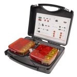 Plaque de feux sans fil pour remorque , kit �clairage arri�re remorque magn�tique feu led wifi, rechargeable ...