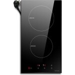 Plaque induction 2 feux 30 cm 3500w ? commande tactile ? minuterie 1 � 99 min ? prise vde ? 9 niveaux ...