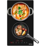 Iseasy - plaque  induction 2 foyers 3400w, plaque de cuisson induction 2 feuxs encastrable, 2 boosters, ...
